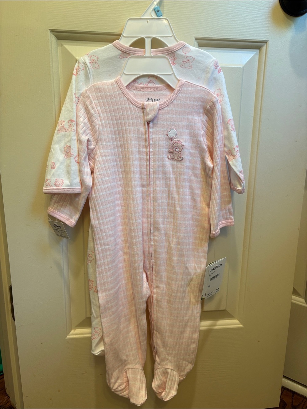 NWT 6month 2 pack - Little Me - Pink Baby Footed Sleeper Set